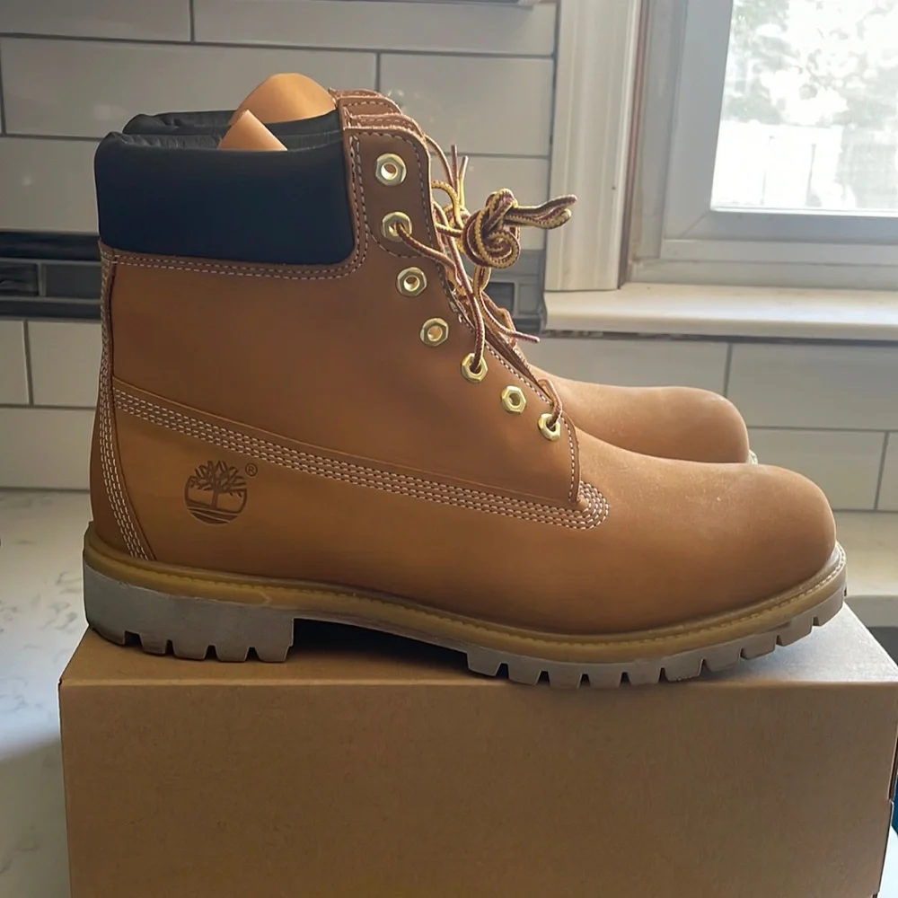 Neutral Wheat Lace-Up Boots | Minimalist Casual Style | Size 11 Timberland Classic Wheat 6-inch Waterproof Mens Size 13 | eBay main image 4